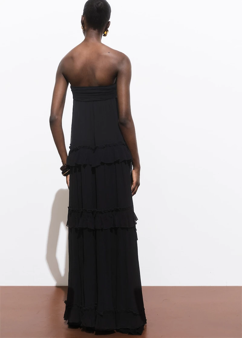 Strapless maxi-dress