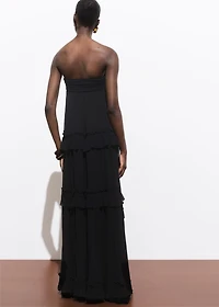 Strapless maxi-dress