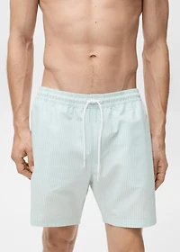 Seersucker swimming trunks