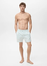 Seersucker swimming trunks