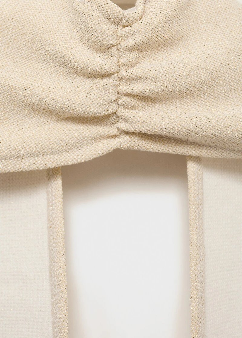 Lurex-knit halter top