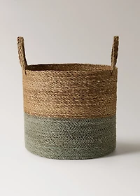 Two-tone seagrass basket