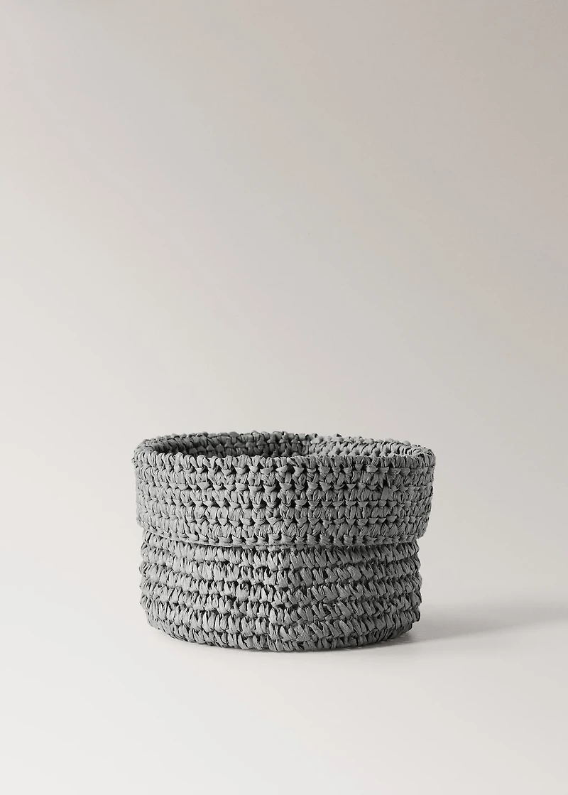 Crochet paper basket