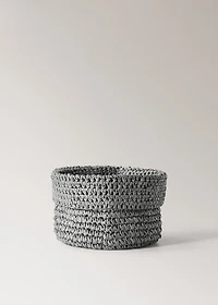 Crochet paper basket