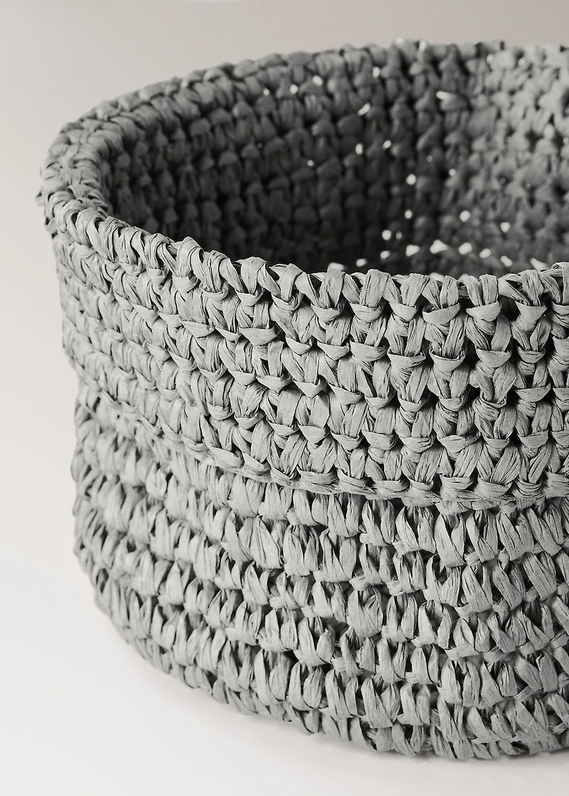 Crochet paper basket