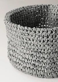 Crochet paper basket