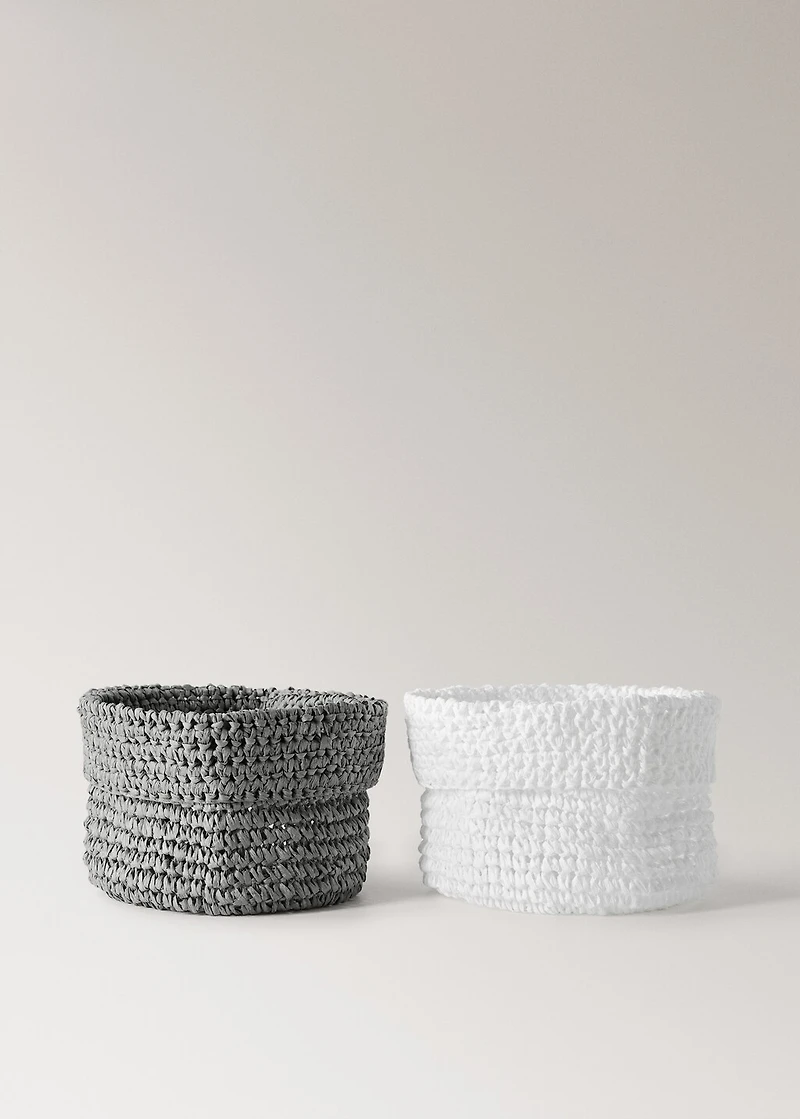 Crochet paper basket