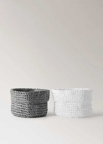 Crochet paper basket