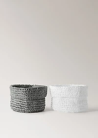 Crochet paper basket