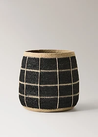 Medium check seagrass basket