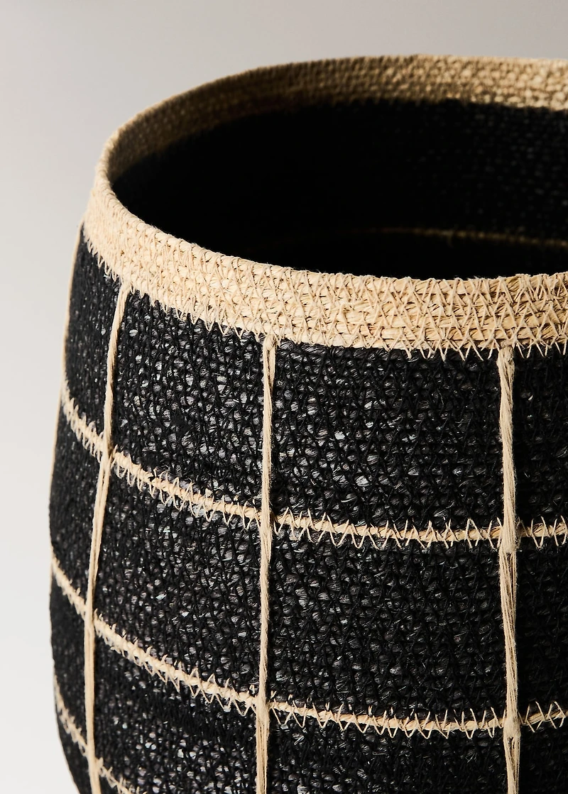 Medium check seagrass basket