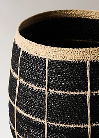 Medium check seagrass basket