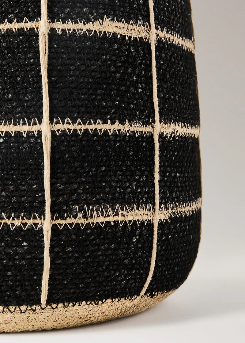 Medium check seagrass basket