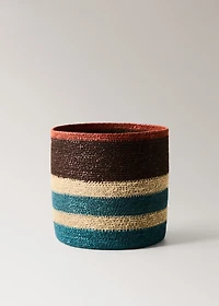Small multi-coloured seagrass basket