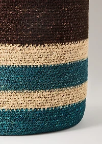 Small multi-coloured seagrass basket