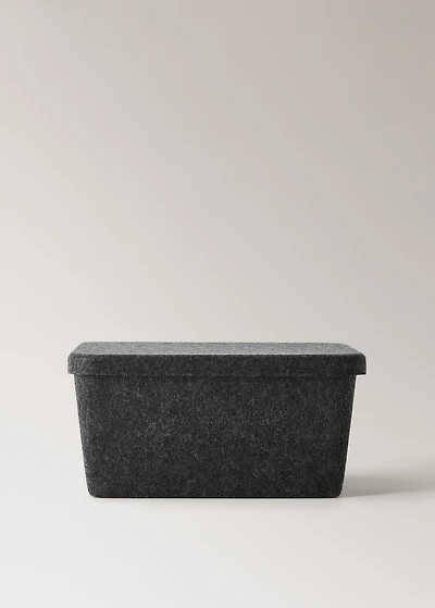 Rectangular felt box with lid