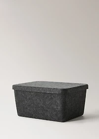 Rectangular felt box with lid