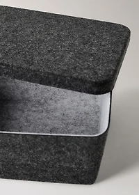 Rectangular felt box with lid