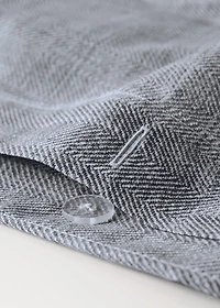 200-thread count percale cotton herringbone-print duvet cover for 150/160 cm bed