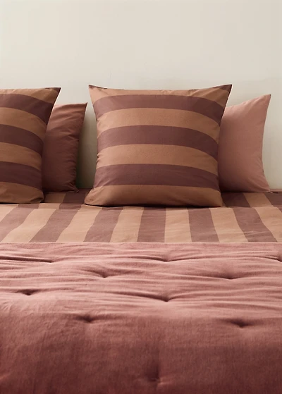 500-thread cotton percale striped duvet cover for cm bed
