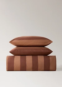 500-thread cotton percale striped duvet cover for 53.15/55.12 bed
