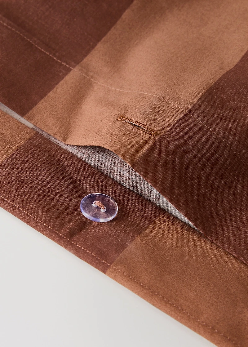 500-thread cotton percale striped duvet cover for 53.15/55.12 bed