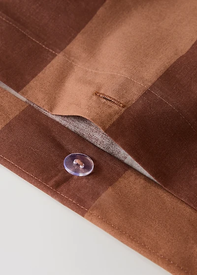 500-thread cotton percale striped duvet cover for 53.15/55.12 bed