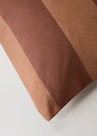 500-thread cotton percale striped duvet cover for 53.15/55.12 bed