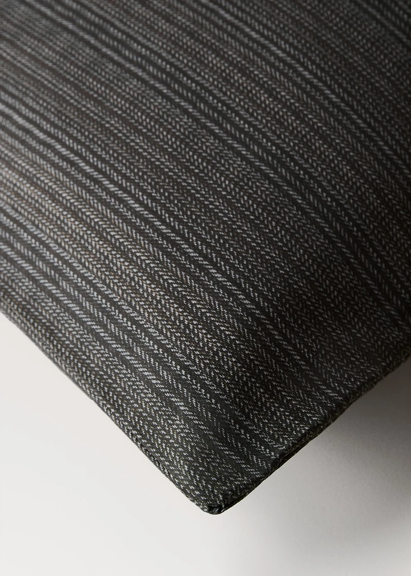 Percale cotton tailored-print duvet cover for 90 cm bed