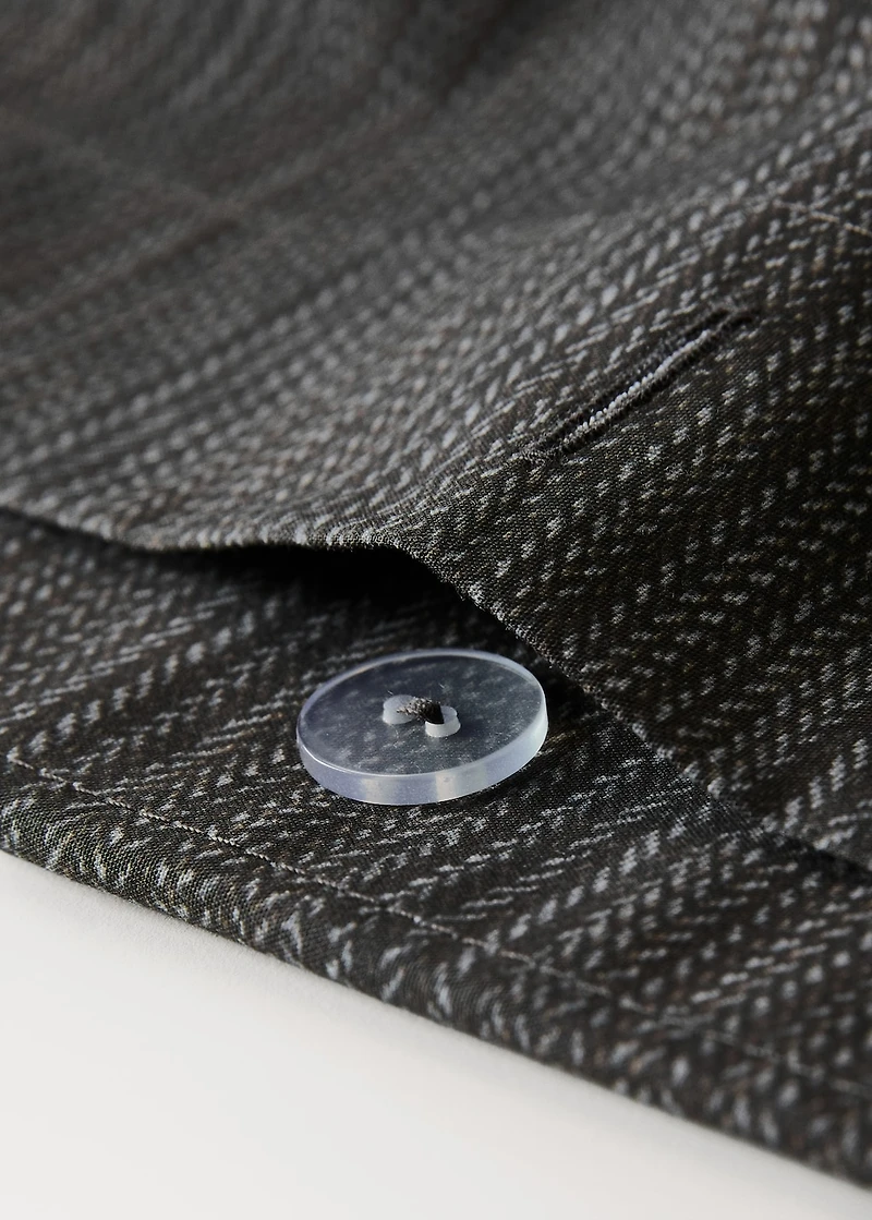 Percale cotton tailored-print duvet cover for 135/140 cm bed