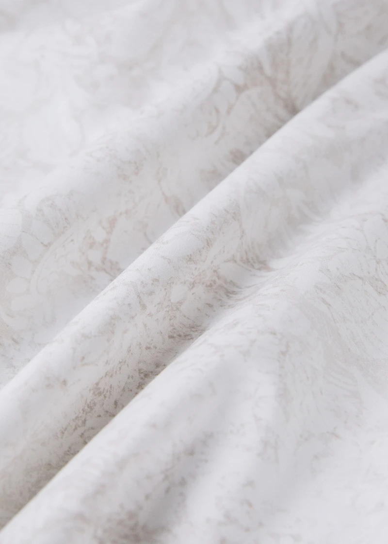 Percale cotton duvet cover with blurred floral print for 150/160 cm bed