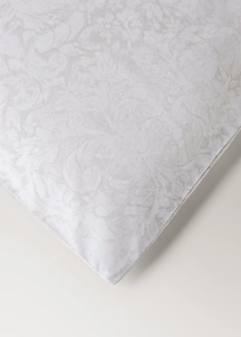 Percale cotton duvet cover with blurred floral print for 150/160 cm bed