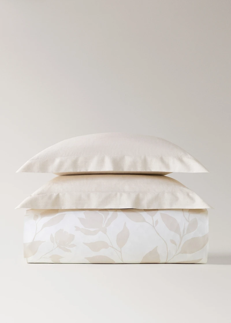 200-thread count percale cotton floral-print duvet cover for 90 cm bed