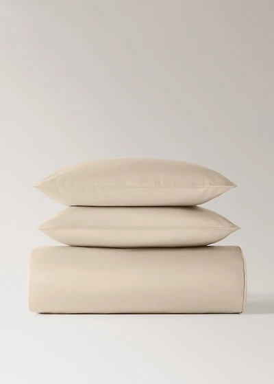 600-thread count satin cotton duvet cover, 150/160 cm