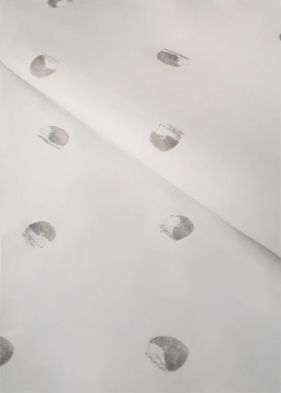 Children's cotton duvet cover with hedgehog print for 90 cm bed