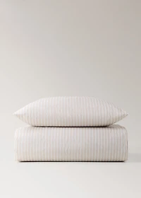 Percale cotton fine-striped children's duvet cover for 135/140 cm bed