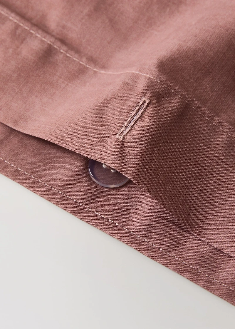 Percale cotton floral-print duvet cover for 90 cm bed