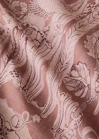 Percale cotton floral-print duvet cover for 135/140 cm bed