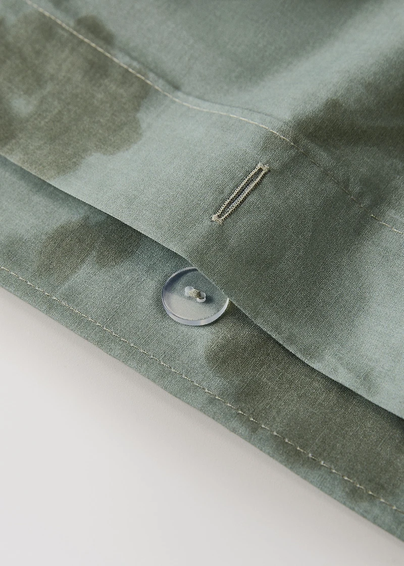 200-thread count percale cotton duvet cover with blurred floral print for 150/160 cm bed