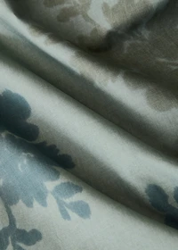 200-thread count percale cotton duvet cover with blurred floral print for 150/160 cm bed