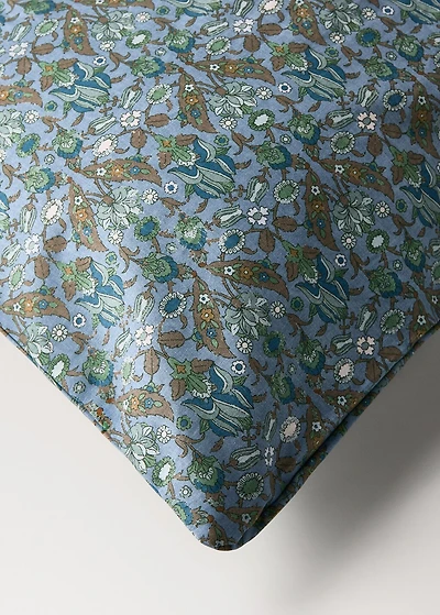 Children's percale cotton duvet cover with small floral print for 90 cm bed