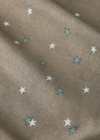 Children's reversible cotton duvet cover with star print for 90 cm bed