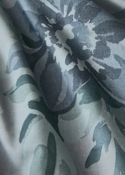 Percale cotton watercolour floral-print duvet cover for cm bed