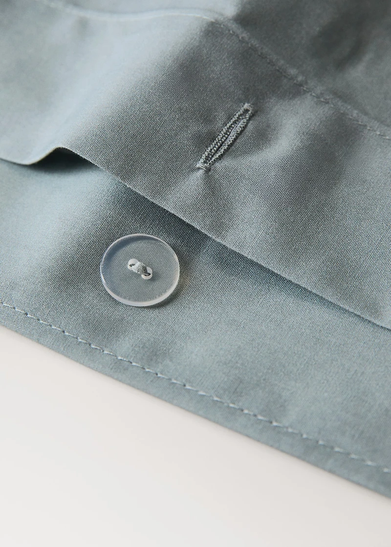 Percale cotton watercolour floral-print duvet cover for 135/140 cm bed