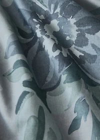 Percale cotton watercolour floral-print duvet cover for 135/140 cm bed