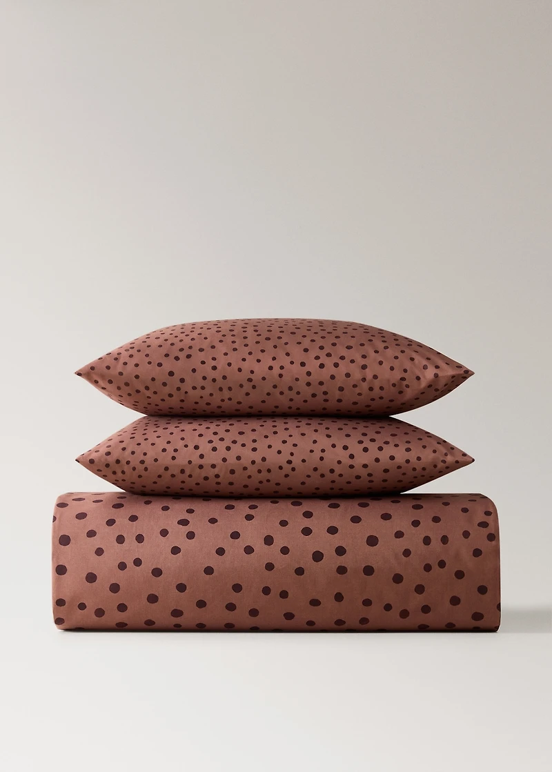 200-thread count percale cotton duvet cover with polka-dot print for cm bed