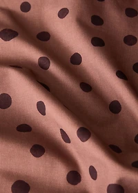 200-thread count percale cotton duvet cover with polka-dot print for cm bed