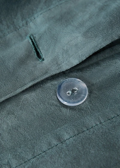 Washed-cotton duvet cover for 90 cm bed