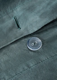 Washed-cotton duvet cover for 135/140 cm bed