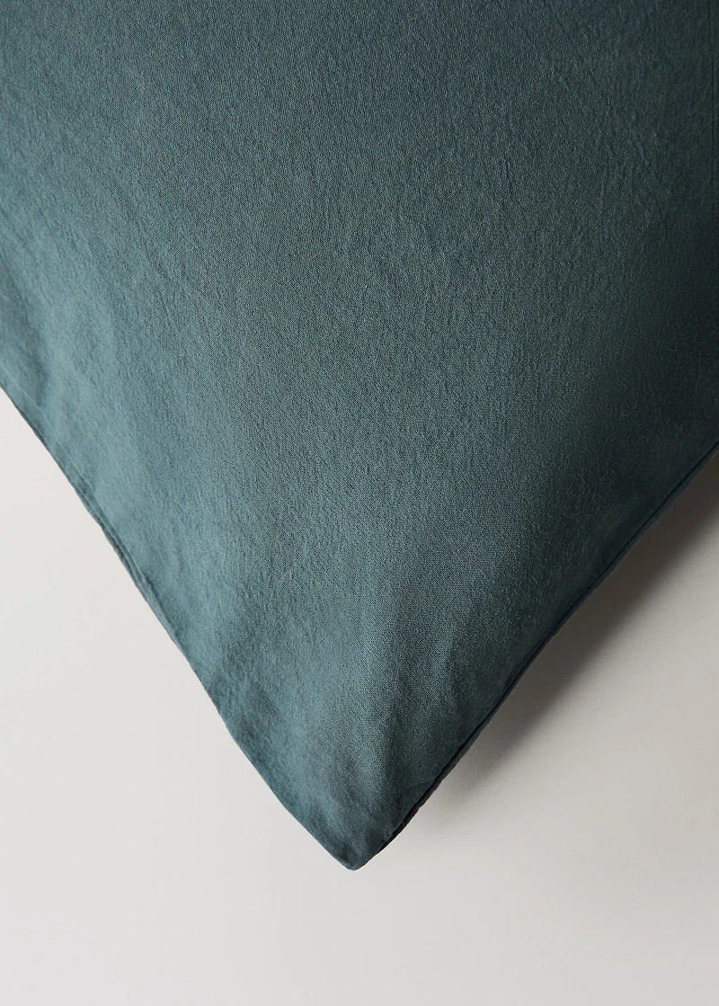 Washed-cotton duvet cover for 135/140 cm bed